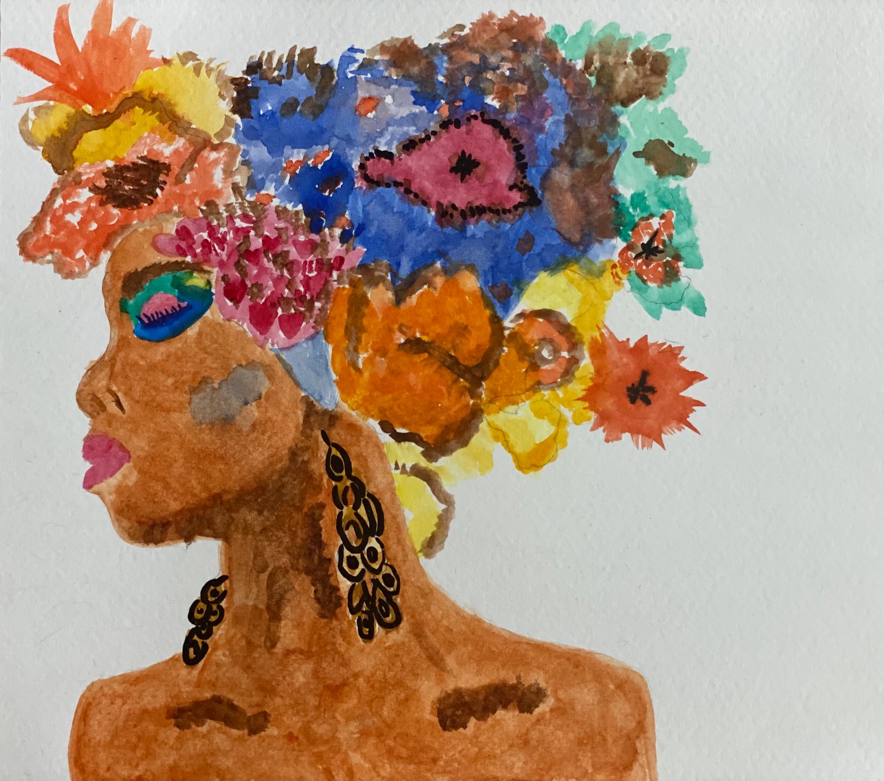 Vrouw met bloemen